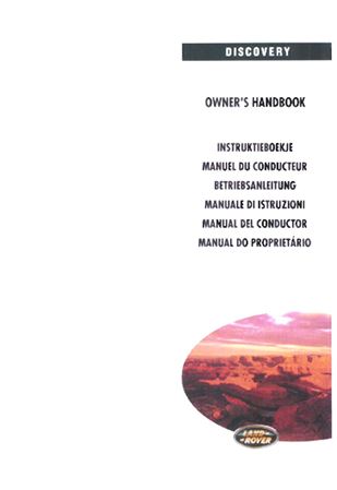 Owners Manual - Discovery 1 Export - 1994-1995 - LRL0128ENXGR - OTP