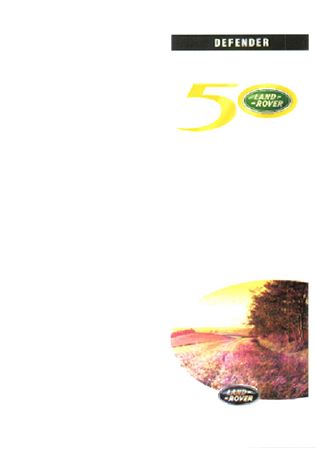 Owners Handbook - Defender V8I 50Th - 1998 - LRL0180ENGGR - OTP