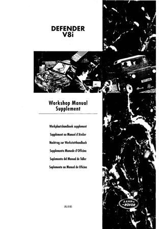 Workshop Manual Supplement - Defender V8I 50Th - 1998-1999 - LRL0185ENGGR - OTP