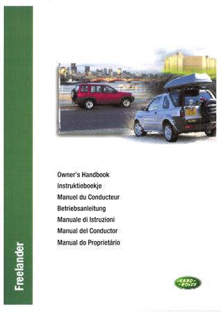 Owners Handbook - Freelander 1 Export - 1999-2000 - LRL0313ENXGR - OTP