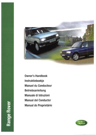Owners Handbook - Range Rover P38A Export - 2000 - LRL0314ENXGR - OTP