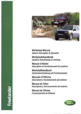 System Description & Operation - Freelander 1 - 2001-2006 - LRL0351ENGGR - OTP
