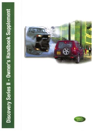 Owners Handbook Supplement - Discovery 2 Aus - 1999-2004 - LRL04282AUSGR - OTP