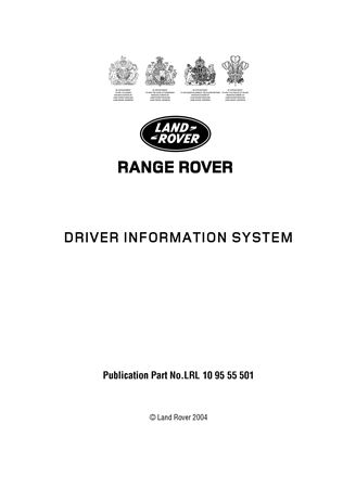 Drivers Handbook - Range Rover Sport L320 - 2005-2011 - LRL109555501GR - OTP