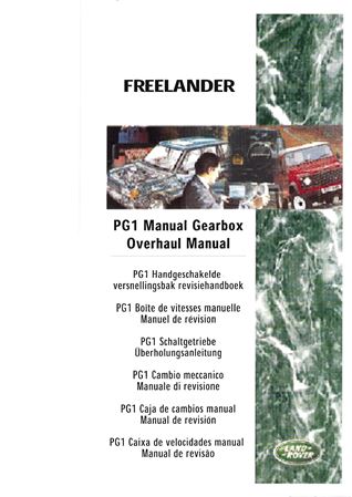 Overhaul Manual - Gearbox PG1 - 1998-2006 - LRL159ENGGR - OTP