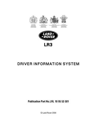 Drivers Information Handbook - Discovery 3 - 2004-2009 - LRL189553501GR - OTP