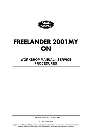 Service Procedures - Freelander 1 NAS - 2001-2006 - LRL490NASGR - OTP
