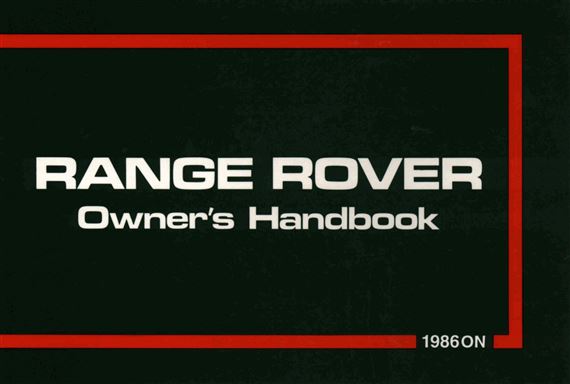 Owners Manual - Range Rover Classic - 1986-1987 - LSM129HBGR - OTP