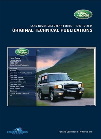 Portable USB - Original Technical Publications - Discovery Series 2 1999 to 2004 - LTP3006USB - OTP