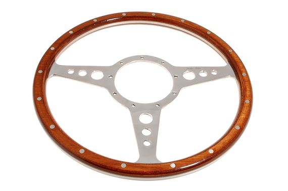 Steering Wheel 13" Wood Rim Flat - MK313F  - Moto-Lita