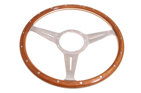 Steering Wheel 14" Wood Dished with Slots - Thick Grip - MK314DSTG  - Moto-Lita