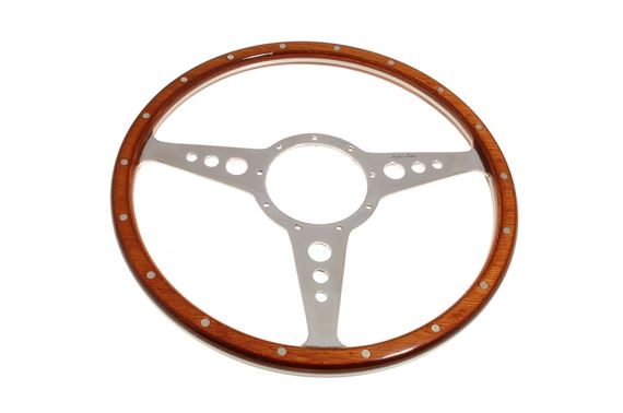 Steering Wheel 14" Wood Flat - MK314F  - Moto-Lita