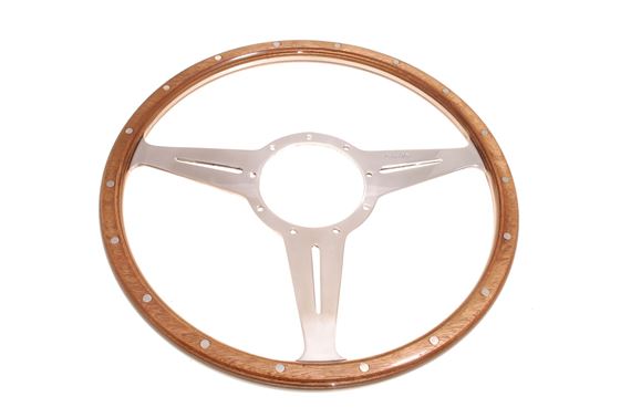 Moto-Lita Steering Wheel - 14 inch Wood - Flat with Slots - MK314FS