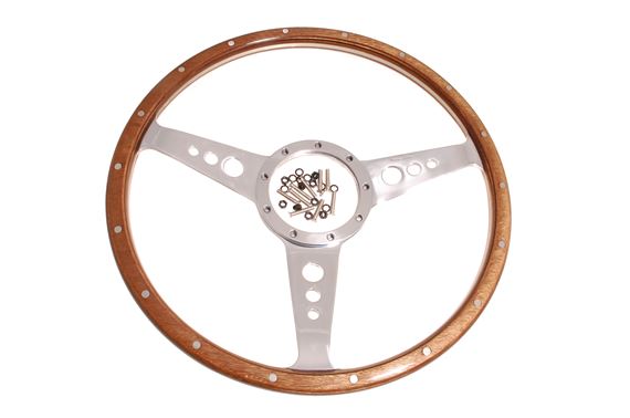 Steering Wheel 15" Wood Dished - MK315D  - Moto-Lita