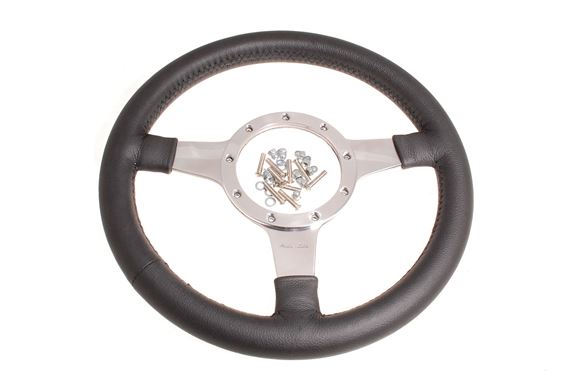 Moto-Lita Steering Wheel - 12 inch Leather - Flat - MK412FP