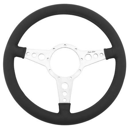 Steering Wheel - 14" Leather Flat - MK414F - Moto-Lita