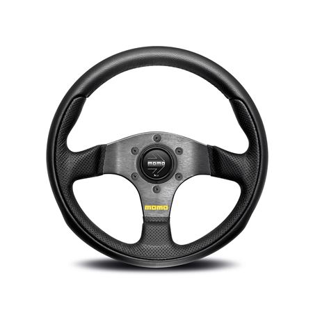 Steering Wheel - Team Black Leather & Spokes 280mm - MOMO2009 - Momo