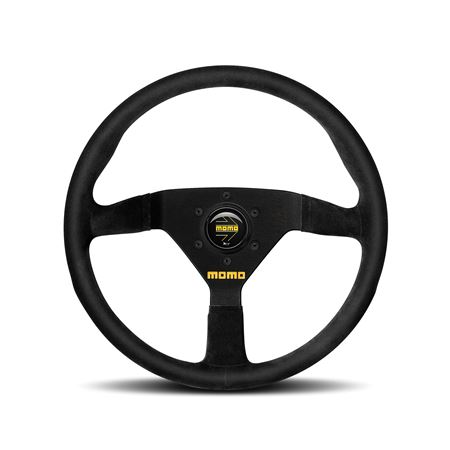 Steering Wheel - Mod.78 Black Suede Black Spoke 320mm - MOMO2088 - Momo