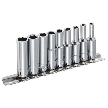 Socket Set 1/4" BA Drive Deep (9 piece) - MTR114213 - Laser Tools