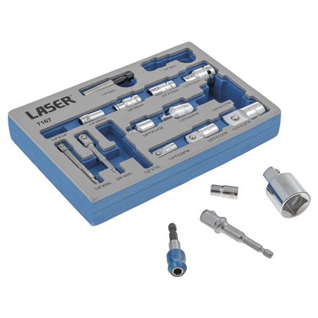 Socket Adapter Set (16 piece) - MTR114219 - Laser Tools