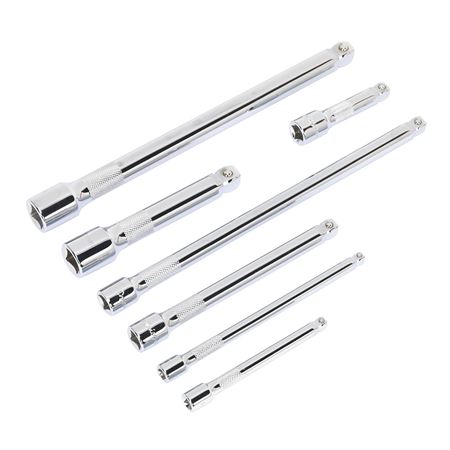 Extension Bar Set 1/4"-3/8" & 1/2" Drive (7 piece) - MTR116402 - Sealey