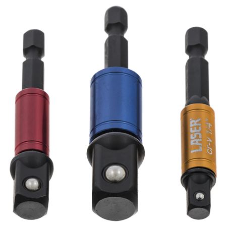 Socket Adaptor Set Rotating Sleeve (3 piece) - MTR116405 - Laser Tools