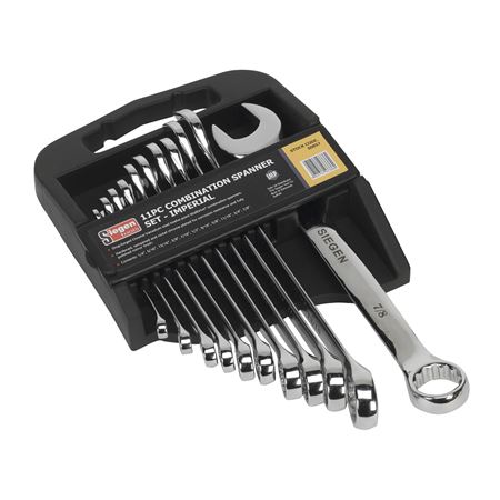 Spanner Set Combination AF (11 piece) - MTR131206 - Sealey