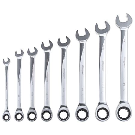 Spanner Set Combination Ratchet AF (8 piece) - MTR131209 - Sealey