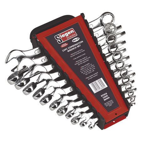 Spanner Set Combination AF/Metric (22 piece) - MTR134101 - Sealey