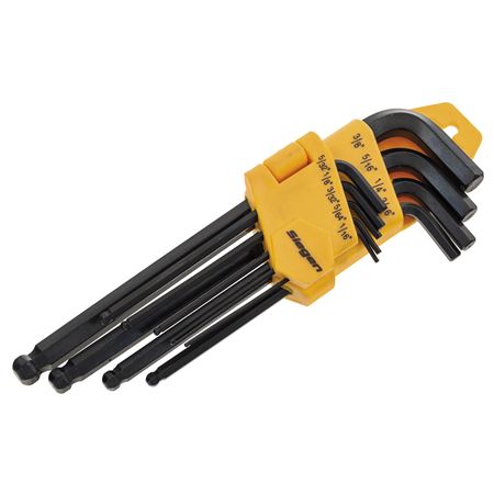 Allen Key Set Ball-End Imperial (9 piece) - MTR153202 - Sealey