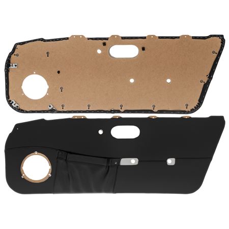 Door Trim Panel Black Vinyl (pair) Front Pocket 1993-97 - MXV18036