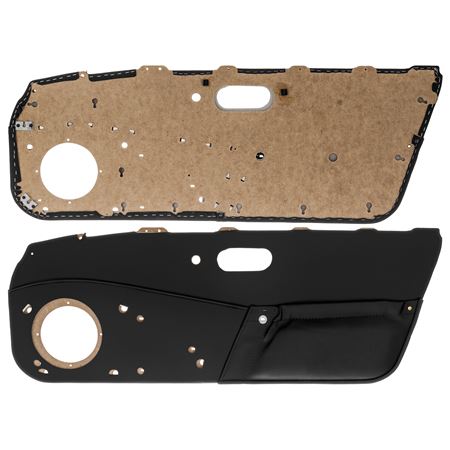 Door Trim Panel Black Vinyl (pair) Electric Window Speaker Rear Pocket 1993-97 - MXV18037