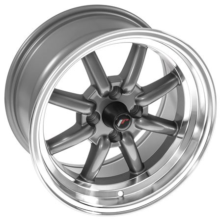 Alloy Wheel JR19 8" x 15" ET0 Charcoal Polished Lip - MXVJR1921 - JR-Wheels