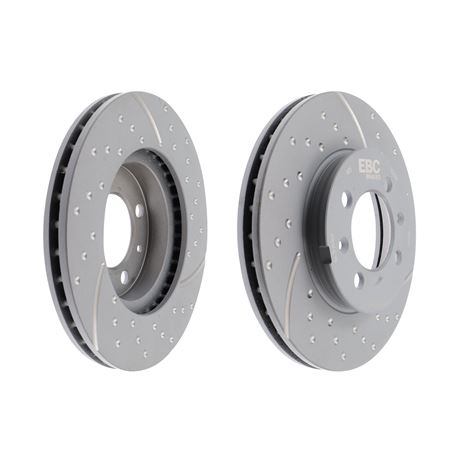 Front Brake Discs EBC Turbo Grooved 240mm Ventilated Pair - NAM7806UR