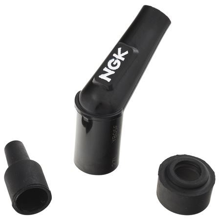NGK SPARK PLUG CAP BLACK 120/60DEG WITH BLK SEALS