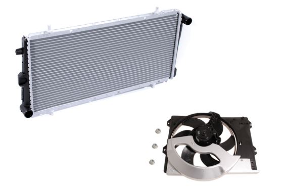Radiator & fan kit - MGTF without air con - PCC000101K - Wipac