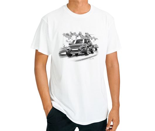 Range Rover Evoque 5 Door 2011 on - T Shirt in Black & White - RA1538TSTYLE