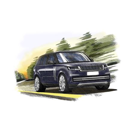 Range Rover Series 5 1st Edition 2022on Personalised Portrait in Colour - RA2155COL