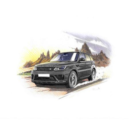 Range Rover Sport HSE 2017 on Personalised Portrait in Colour - RA2157COL