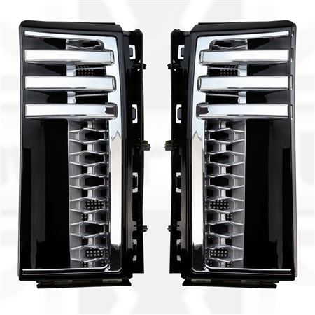 Side Vents - Vogue Style Black/Chrome/Silver - RA2160 - Aftermarket