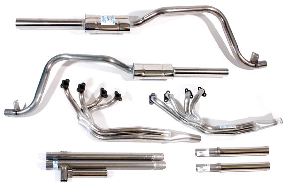 Stainless Steel Exhaust System Including Manifolds - H Pipe - 2 Box - RB7264
