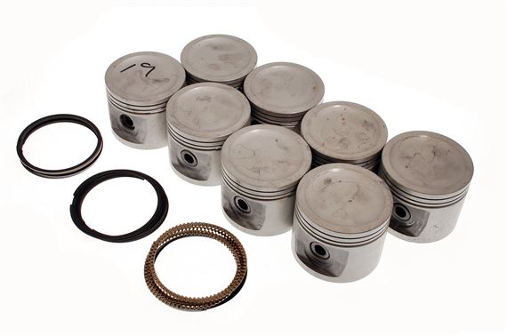Piston Set of 8 Inc Rings Standard 9.35:1 RB7485KHC - OEM