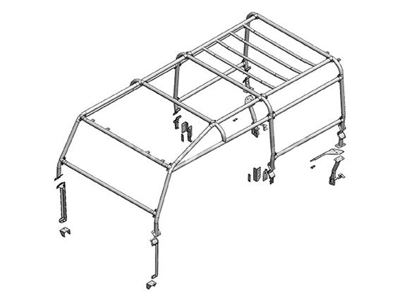 Roll Cage 110" 6 Point Full External - RBL2427SSS