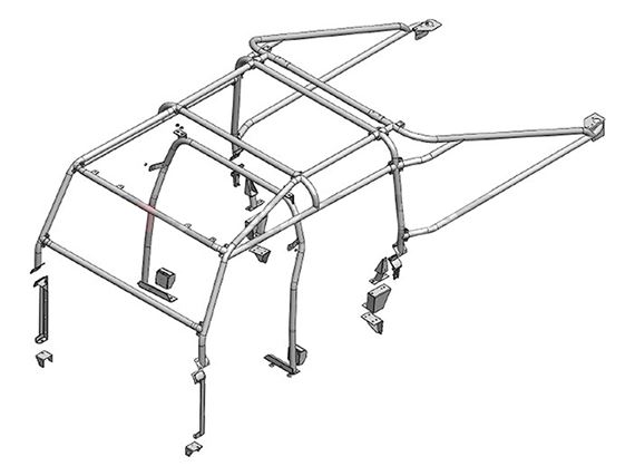 Roll Cage 130" 8 Point External/Internal - RBL2477SSS - Safety Devices
