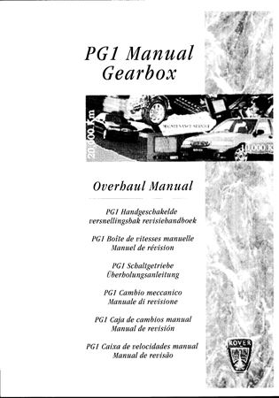 Overhaul Manual - PGI Manual Gearbox - 1995-2005 - RCL0124ENGGR - OTP