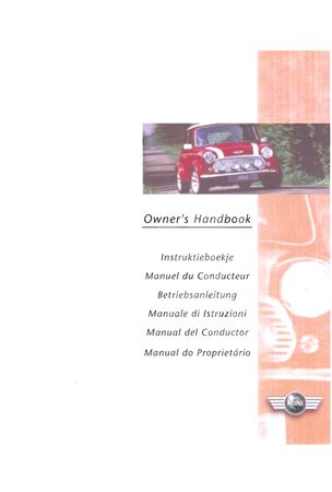 Drivers Handbook - Mini - 1996-2000 - RCL0179ENGGR - OTP