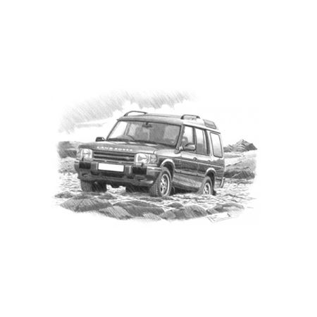 Discovery 1 - 3 Door 1994-1998 Personalised Portrait in Black & White - RD1088BW