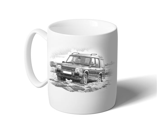 Discovery 300 - 3 Door 94-98 Mug - Black & White with Reg - RD1088BWMUG