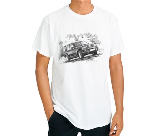 Discovery 3 2004-2009 (dark shading) - T Shirt in Black & White - RD1090TSTYLE - Classic Memories