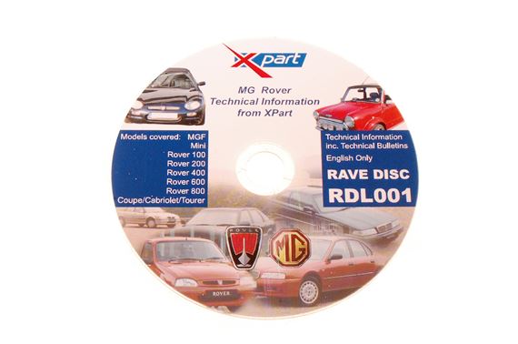 Rave Disc - MG F, Mini, Rover 100, 200, 600, 800, Coupe, Cabriolet & Tourer - RDL001